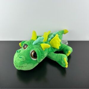 Russ Berrie Rare Lil Peepers Blaze Dragon 12” Green Plush Peeper Big Brown Eyes